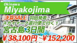 Miyakojima(Okinawa) Tour From Haneda-Airport to Miyakojima 3days